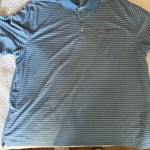 Greg Norman Collection Light Blue Striped Polo Shirt